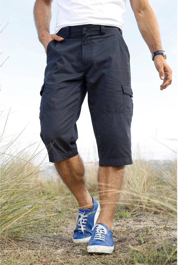 Jan Vanderstorm loose fit cargo short JERE Plus Size donkerblauw - Foto 2
