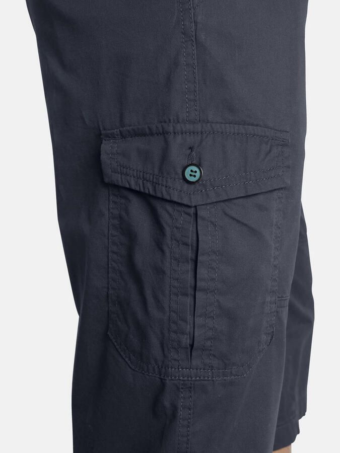 Jan Vanderstorm loose fit cargo short JERE Plus Size donkerblauw