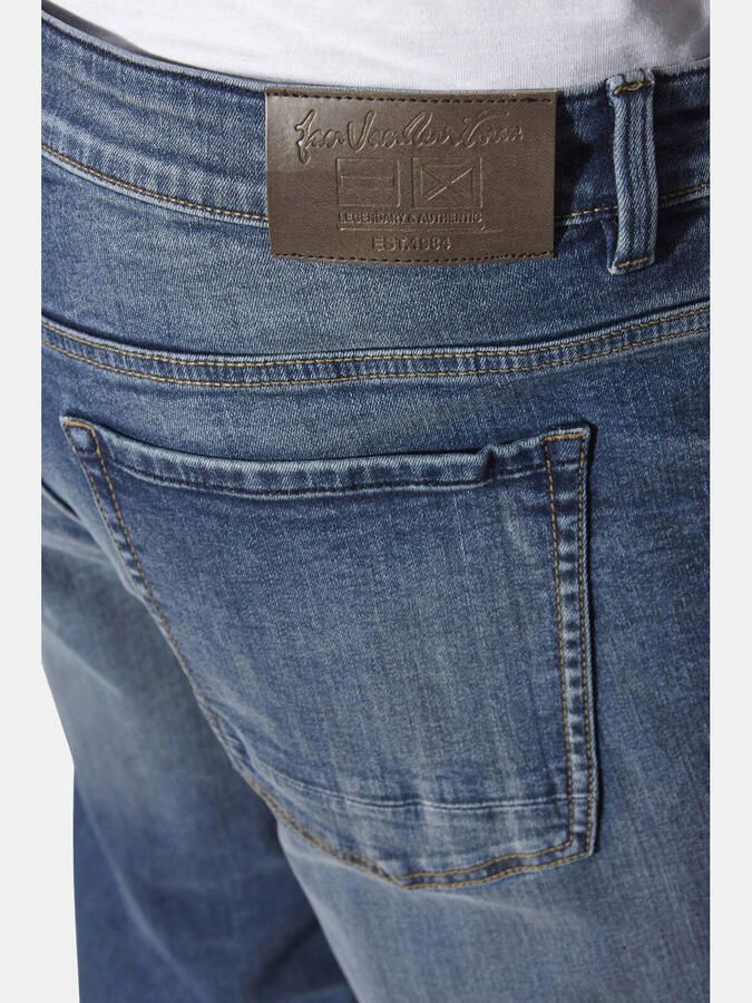 Jan Vanderstorm loose fit denim short HARLORF Plus Size blauw - Foto 2