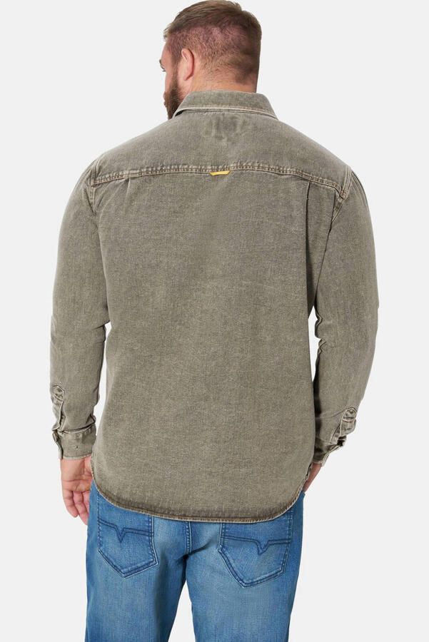 Jan Vanderstorm loose fit overshirt +FIT Collectie Plus Size olijfgroen - Foto 3
