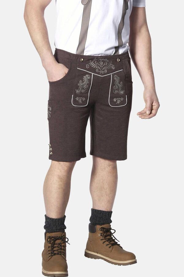 Jan Vanderstorm loose fit short DENNIK Plus Size bruin - Foto 2