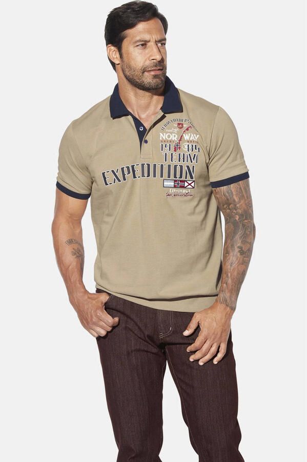 Jan Vanderstorm loose polo ERLING Plus Size beige