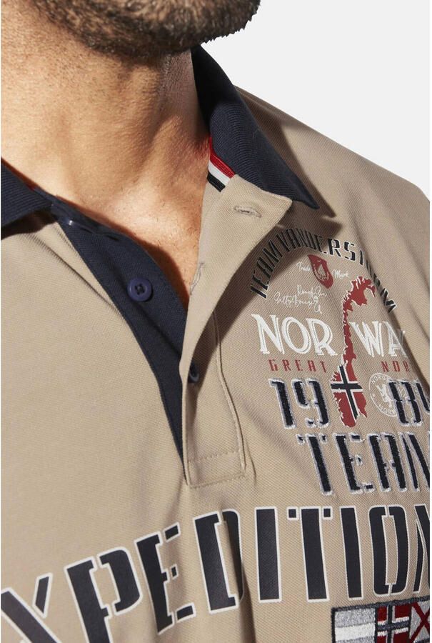 Jan Vanderstorm loose polo ERLING Plus Size beige - Foto 3