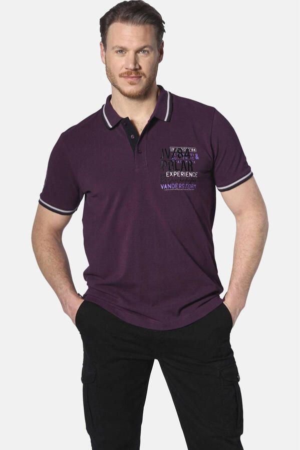 Jan Vanderstorm loose polo FRETU Plus Size donker donkerrood