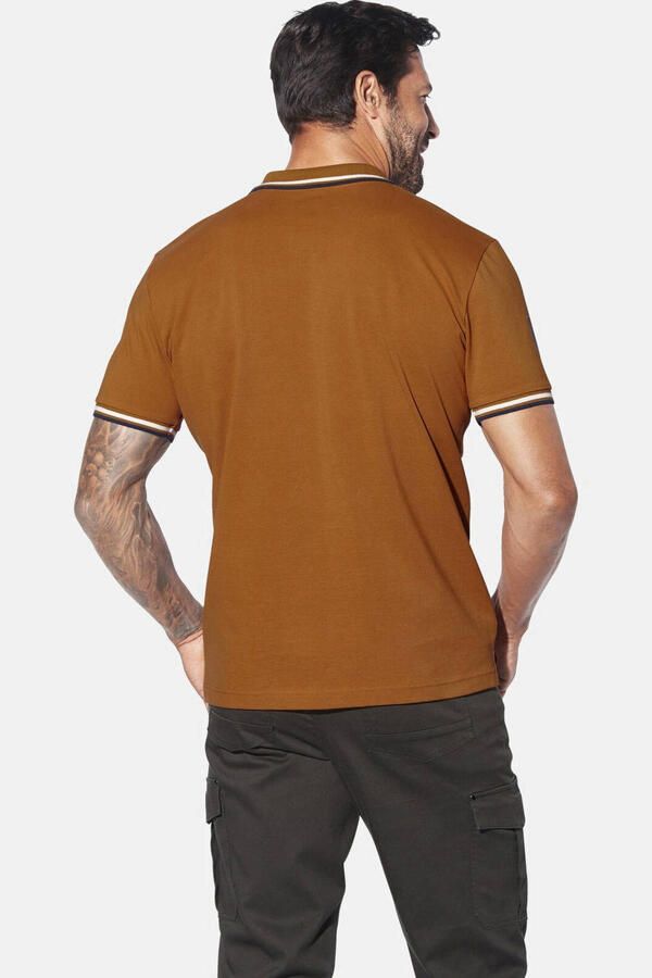 Jan Vanderstorm loose polo FRETU Plus Size donker oranje - Foto 2