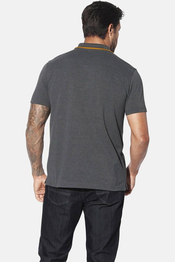 Jan Vanderstorm loose polo JOHAR Plus Size grijs