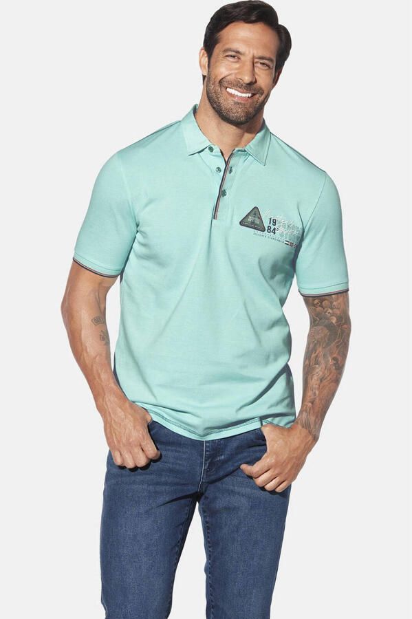 Jan Vanderstorm loose polo KNUTLAND Plus Size lichtblauw - Foto 2