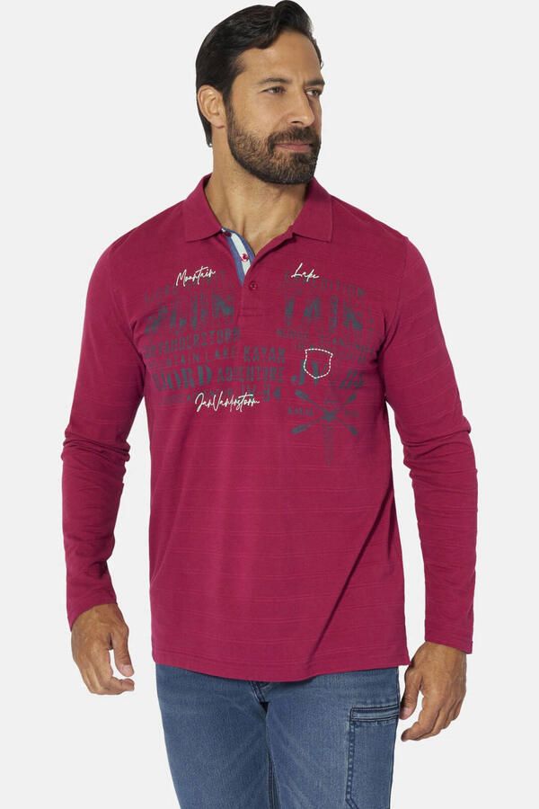Jan Vanderstorm Loose polo Plus Size MAKSE donkerrood - Foto 3