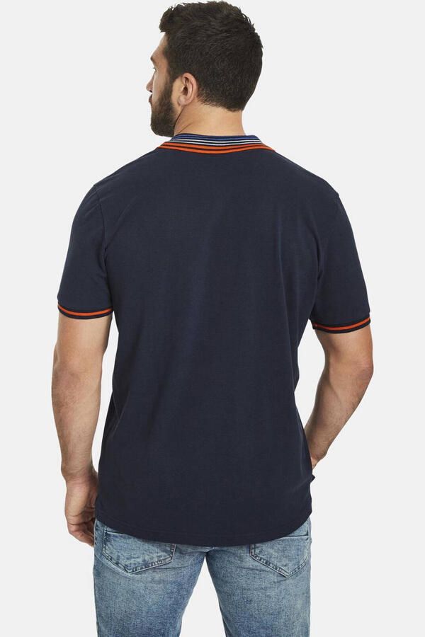 Jan Vanderstorm loose polo VOLKBERT Plus Size donkerblauw - Foto 2