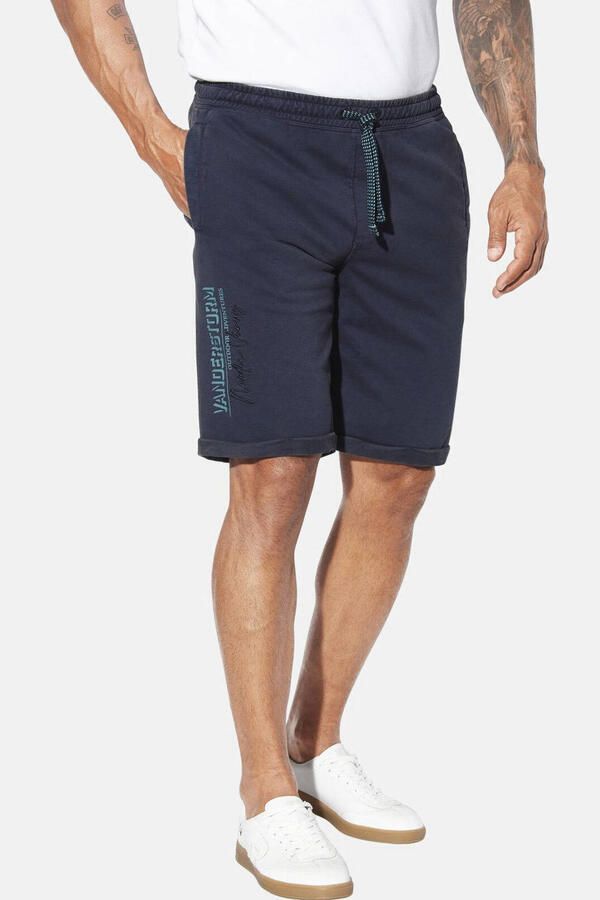 Jan Vanderstorm loose sweatshort ANDERTAN Plus Size donkerblauw