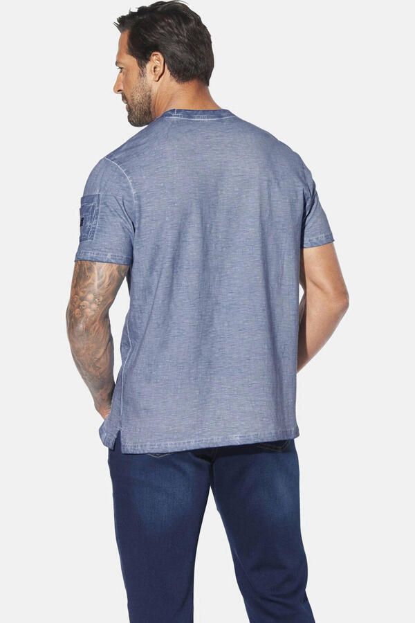 Jan Vanderstorm loose T-shirt HELGO Plus Size blauw - Foto 2