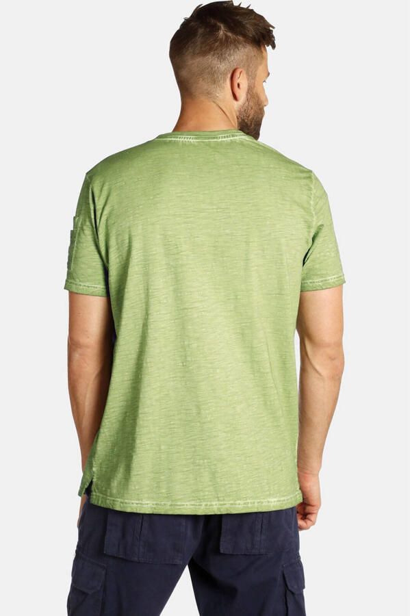 Jan Vanderstorm loose T-shirt HELGO Plus Size groen - Foto 3