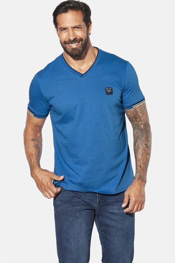 Jan Vanderstorm loose T-shirt MORKBERG Plus Size blauw