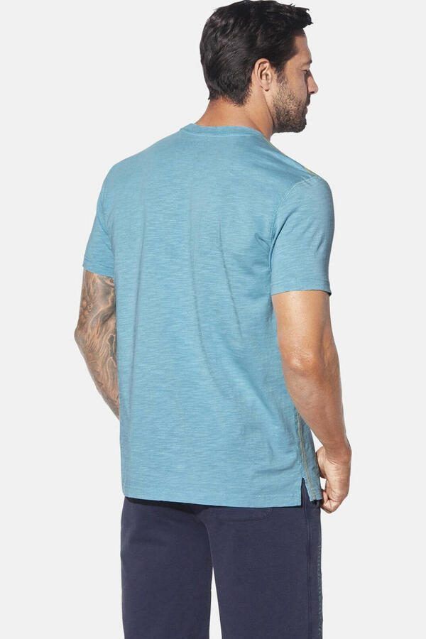 Jan Vanderstorm loose T-shirt NORHEIM Plus Size lichtblauw - Foto 2