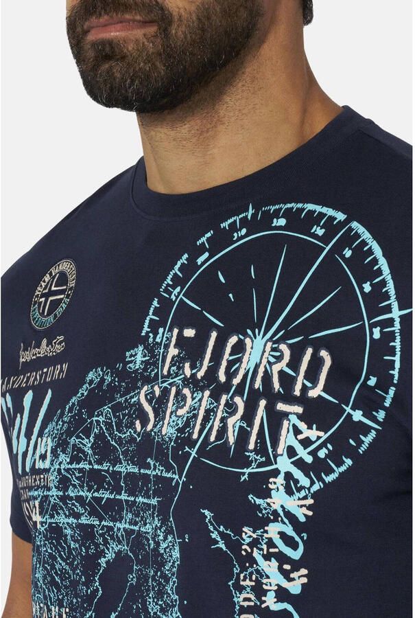 Jan Vanderstorm Loose T-shirt Plus Size DOMINIK. donkerblauw - Foto 3