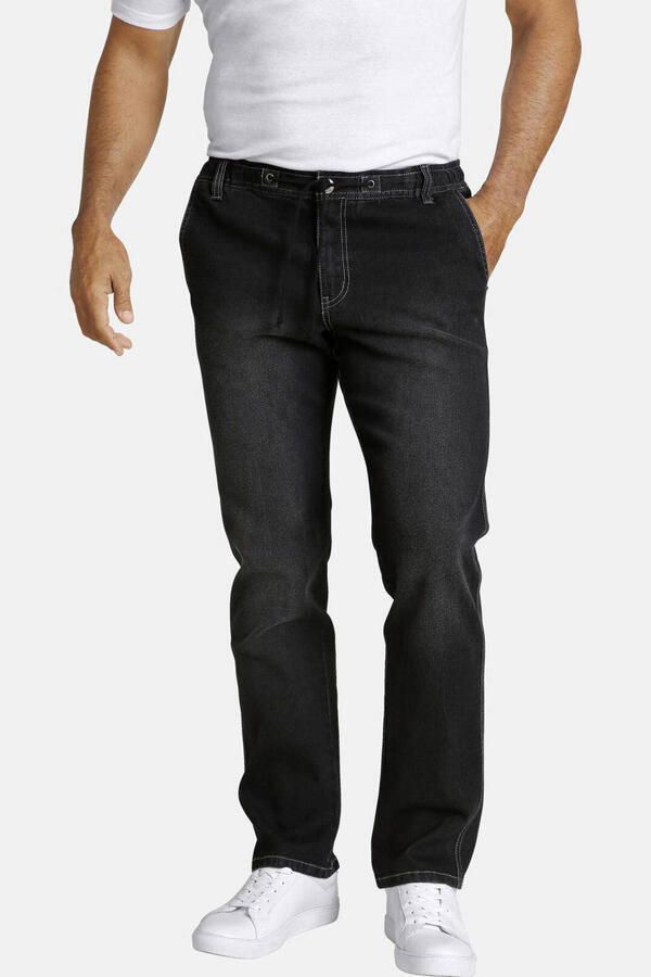 Jan Vanderstorm loose fit jeans VERTTI Plus Size zwart