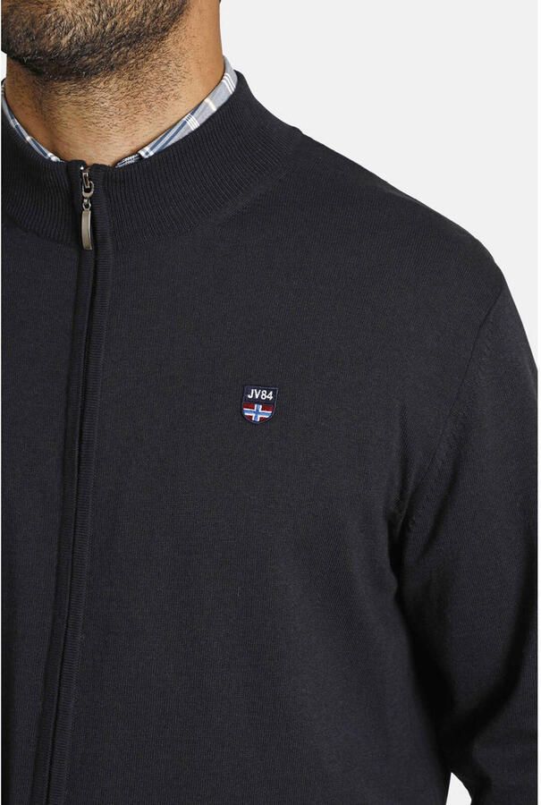 Jan Vanderstorm oversized fit vest Plus Size Agner donkerblauw