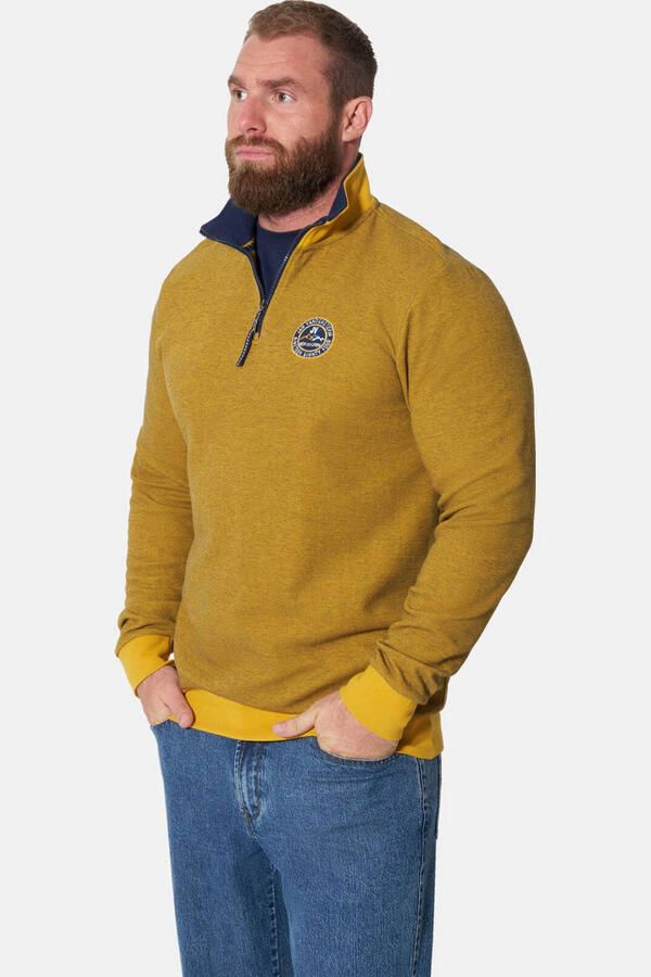 Jan Vanderstorm oversized gemêleerde trui met patches +FIT Collectie Plus Size oranje