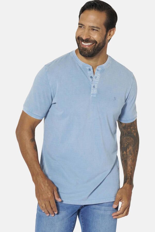 Jan Vanderstorm oversized gestreepte T-shirt Plus Size TAAGURD blauw