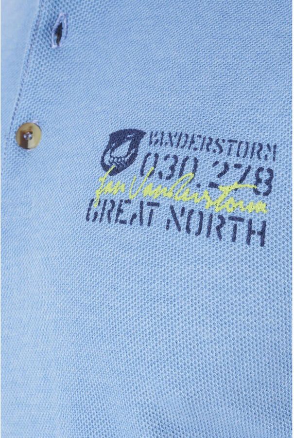 Jan Vanderstorm oversized longsleeve Plus Size met print blauw - Foto 2