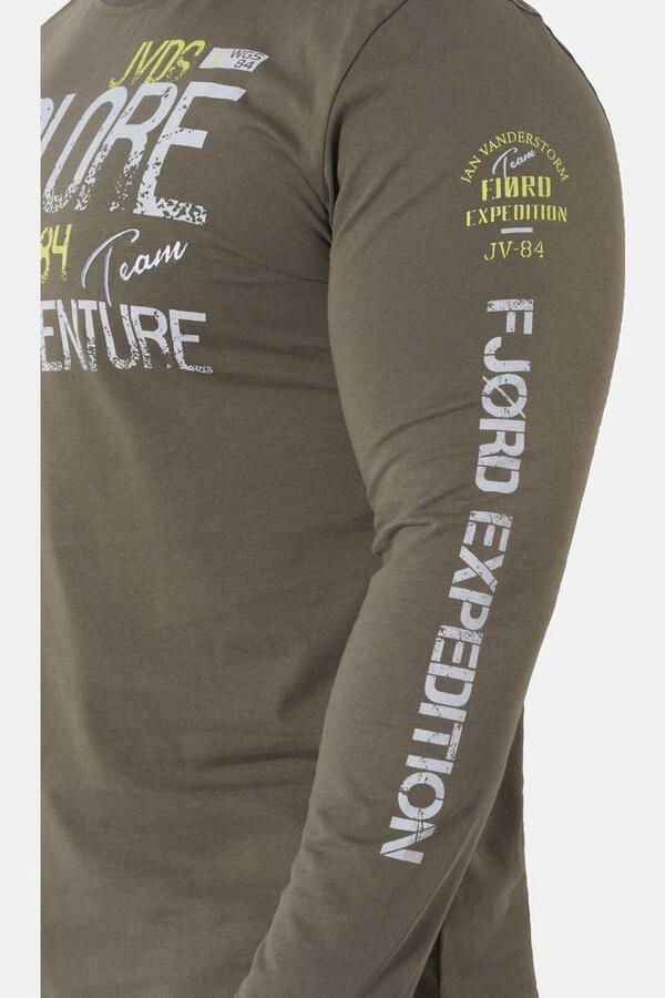 Jan Vanderstorm oversized longsleeve Plus Size olijfgroen - Foto 2
