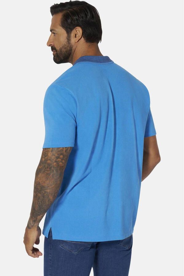Jan Vanderstorm oversized polo Plus Size MORLAN blauw - Foto 3