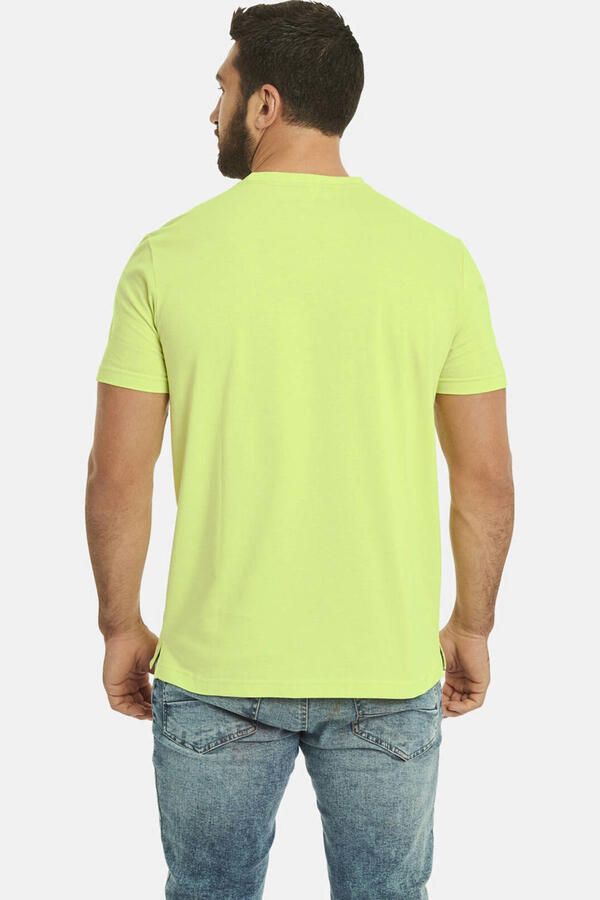 Jan Vanderstorm oversized T-shirt DOMINIK Plus Size met printopdruk lichtgroen
