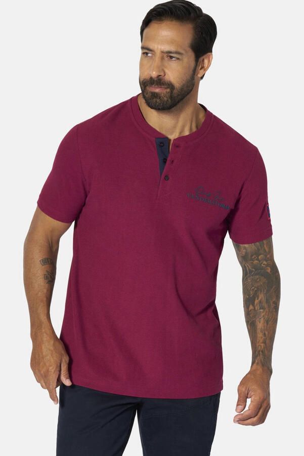 Jan Vanderstorm oversized T-shirt Plus Size GORTAN donkerrood