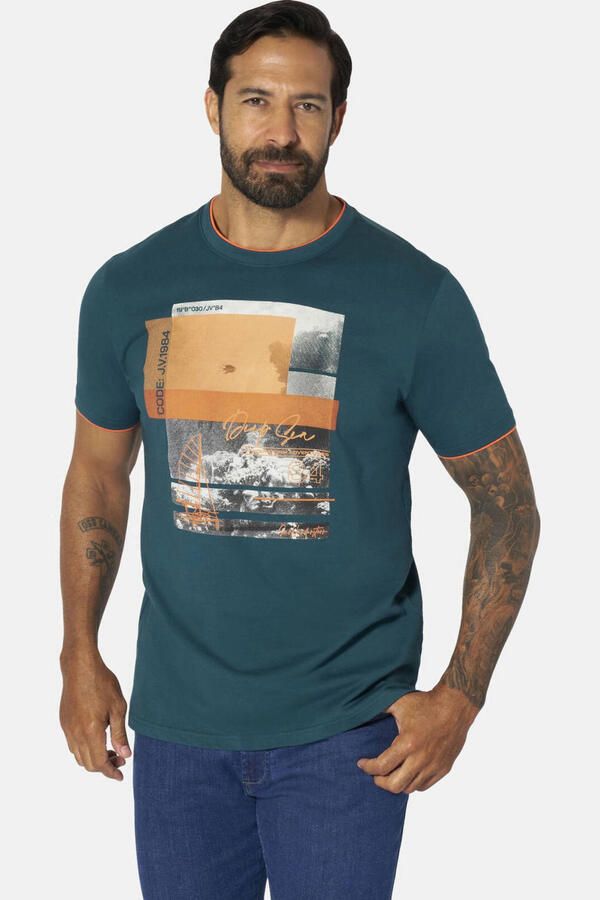 Jan Vanderstorm oversized T-shirt Plus Size HAKEJAN petrol