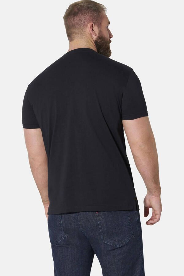 Jan Vanderstorm oversized T-shirt Plus Size met print zwart - Foto 3