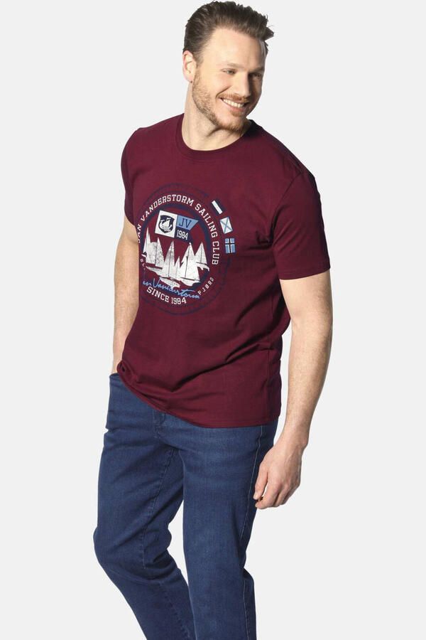 Jan Vanderstorm TERNO loose T-shirt Plus Size donkerrood - Foto 3