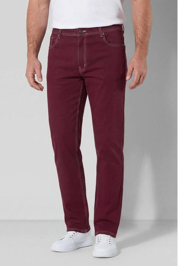 Jan Vanderstorm Plus Size broek donkerrood
