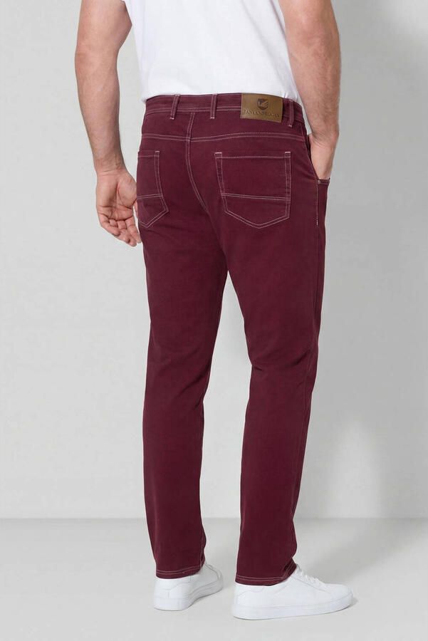 Jan Vanderstorm Plus Size broek donkerrood - Foto 2