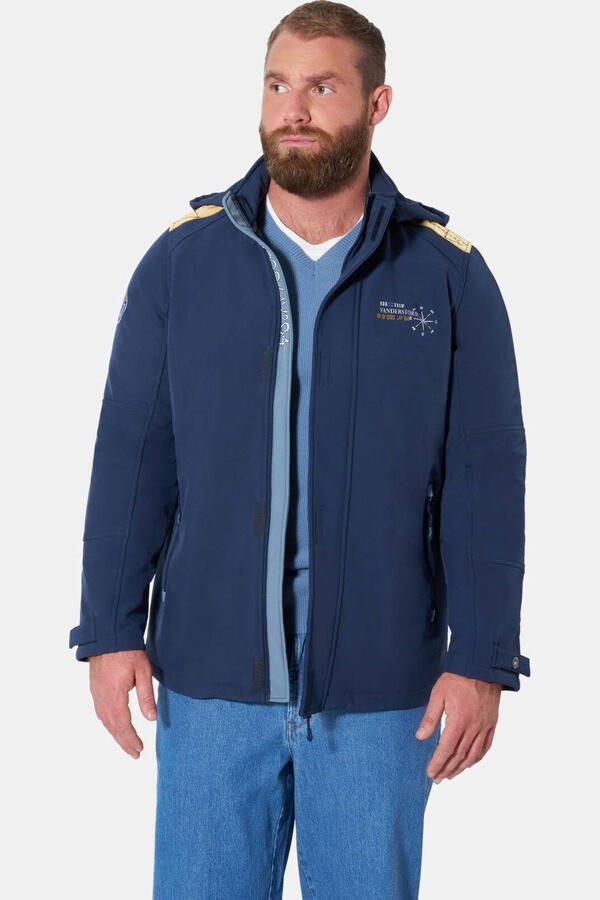 Jan Vanderstorm Plus Size jas donkerblauw