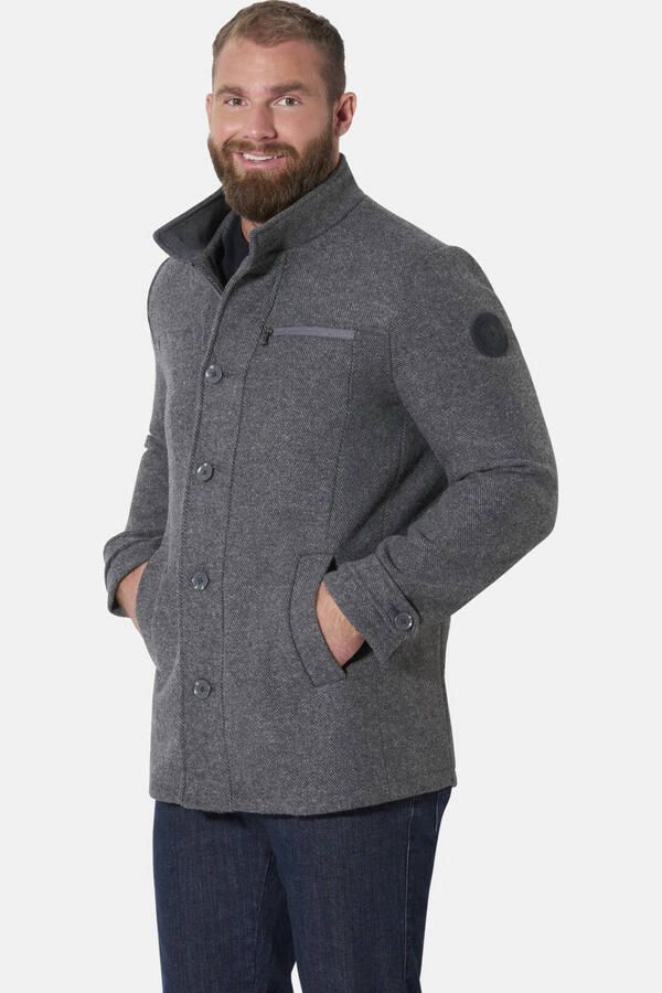 Jan Vanderstorm Plus Size jas grijs