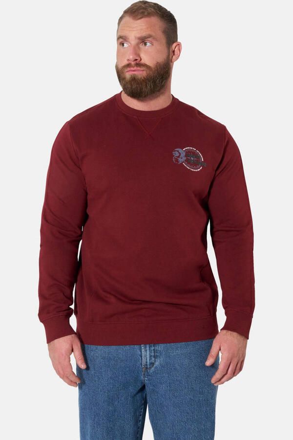 Jan Vanderstorm Plus Size katoenen trui donkerrood
