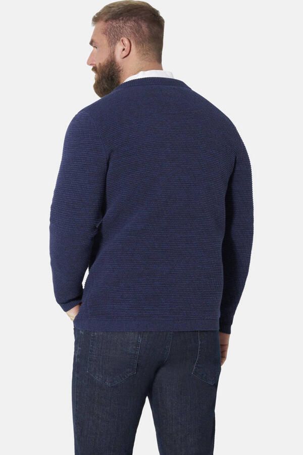 Jan Vanderstorm Plus Size katoenen vest donkerblauw - Foto 2