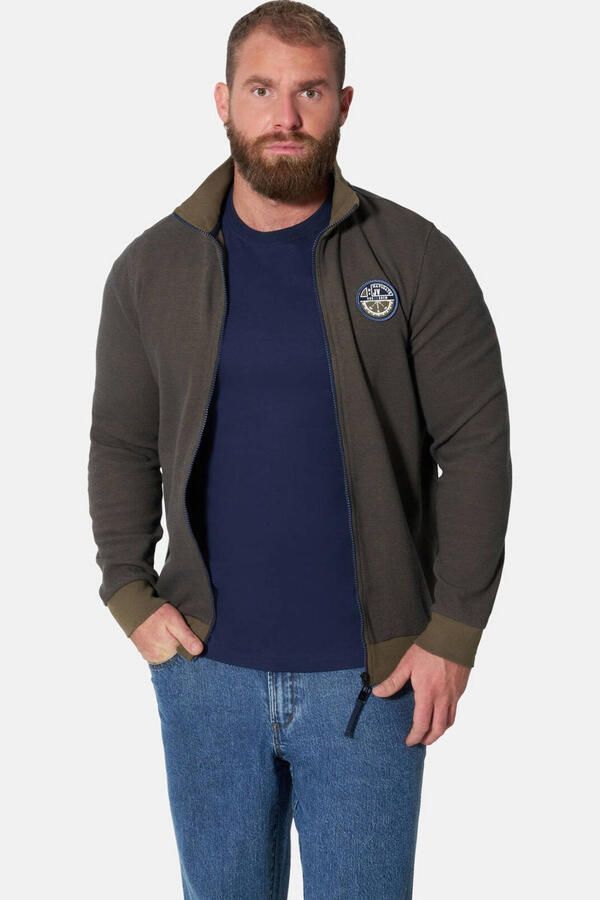 Jan Vanderstorm Plus Size katoenen vest olijfgroen - Foto 3