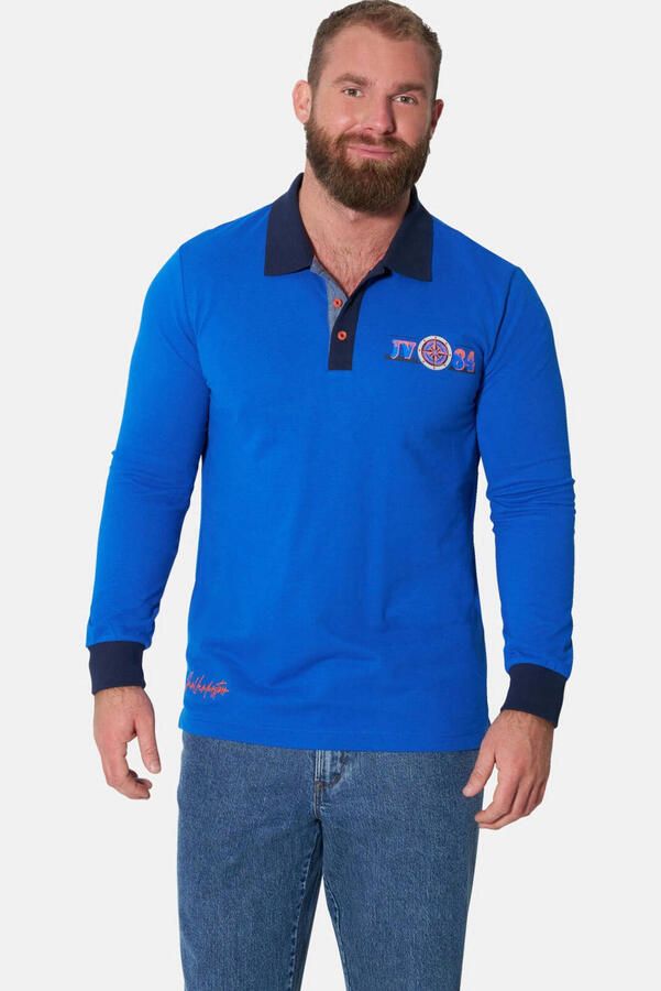 Jan Vanderstorm Plus Size polo blauw