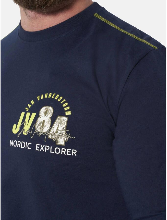 Jan Vanderstorm Plus Size polo donkerblauw - Foto 2