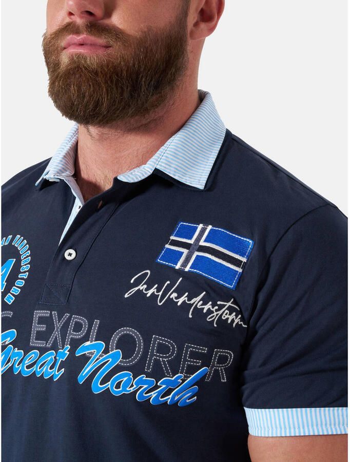 Jan Vanderstorm Plus Size polo donkerblauw - Foto 2