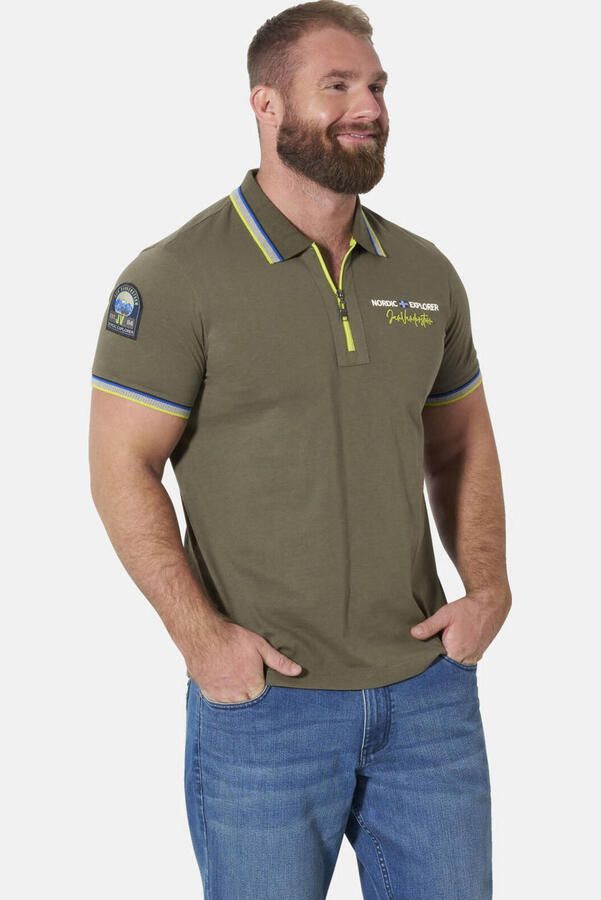Jan Vanderstorm Plus Size polo olijfgroen