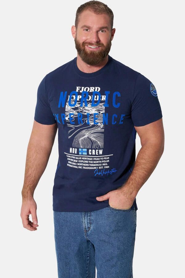 Jan Vanderstorm Plus Size T-shirt donkerblauw
