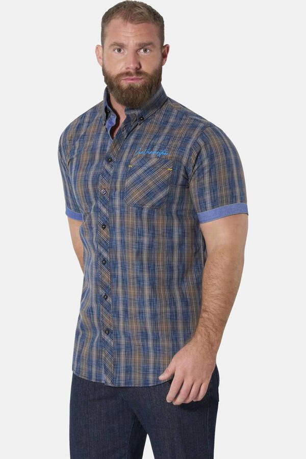 Jan Vanderstorm Plus Size T-shirt donkerblauw