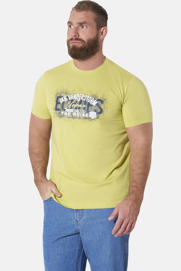Jan Vanderstorm Plus Size T-shirt lichtgroen