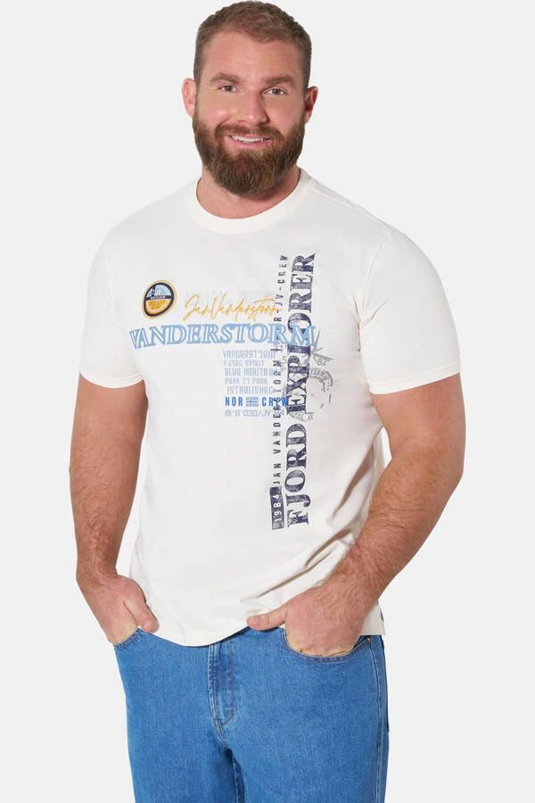 Jan Vanderstorm Plus Size T-shirt wit