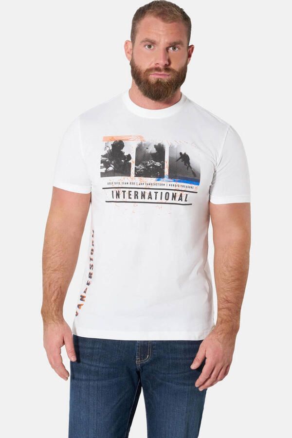 Jan Vanderstorm Plus Size T-shirt wit