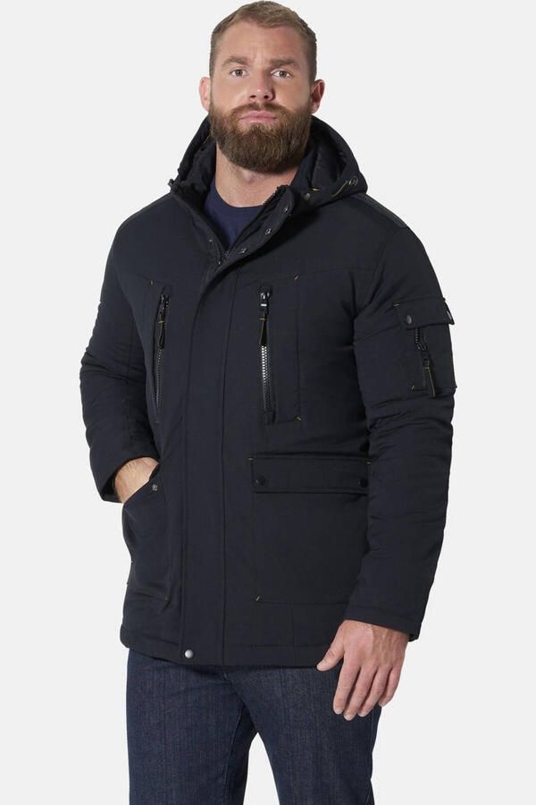 Jan Vanderstorm Plus Size winterjas zwart