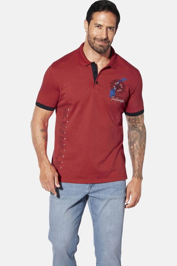 Jan Vanderstorm polo ARKHOLM Plus Size rood