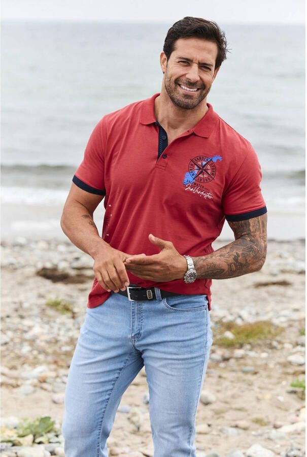 Jan Vanderstorm polo ARKHOLM Plus Size rood - Foto 2